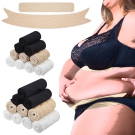 Wesnoy Cotton Tummy Liners and Bra Liners Set for Sweat Rash Skin Folds Plus Size Women Sweating Supplies(Mixed Color,M,20 Pack)