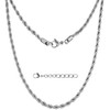 Silvadore 4mm ROPE Silver Chain for Men Women Necklace -