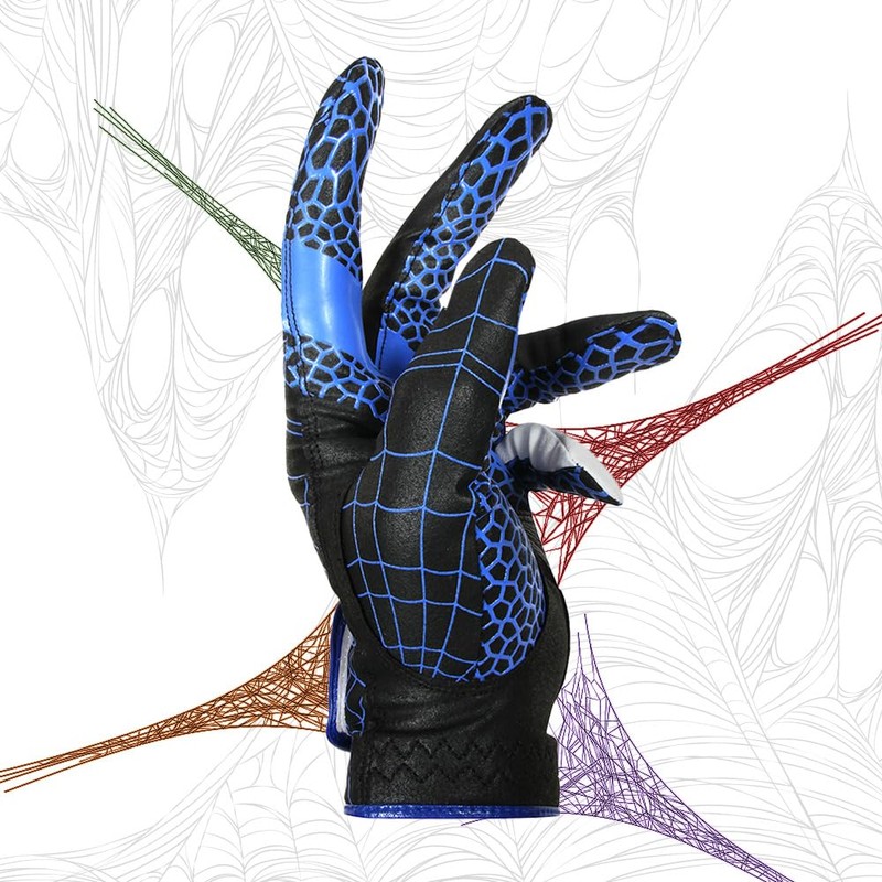 SpiderGrip Golf Glove Men's Left Hand-Blue/SpiderGrip Nonslip Golf Glove (Blue),M/23