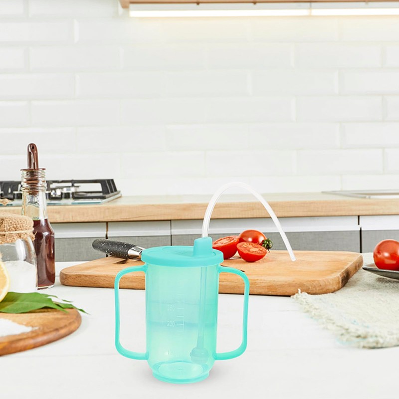 NICEYEA Leak-proof drinking cup for disabled people, sippy cup with