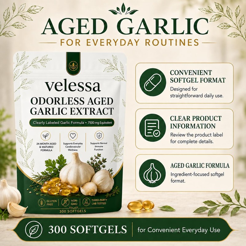 Aged Garlic, 24-Month Odorless Formula, 300 Softgels