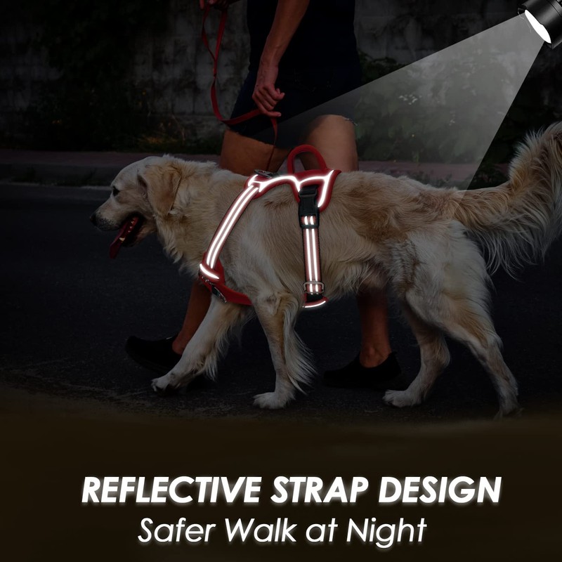 SlowTon No Pull Dog Harness, Heavy Duty No Choke Pet