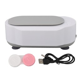 Jewelry Cleaner Machine with 3 Modes Timer White Silent Ultrasound Jewelry Cleaner for Jewelry Eyeglass Watches Coins
