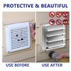 Funmit 4'' Metal Dryer Vent Cover with Metal Mesh Screen,