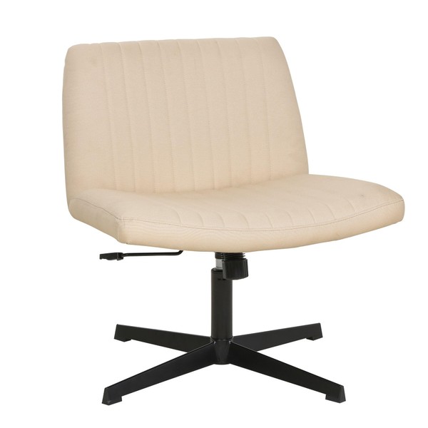FDW Criss Cross Chair Armless Cross Legged Office Desk Chair