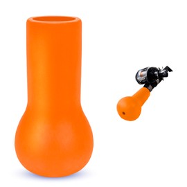 Fishing Rod Butt Cushion, Portable Belly Top Pole Bracket Fish Rod Belly Spherical Barrel, Shock Absorption EVA Foam Stand Up Fishing Pole Holder for Boat Fishing Rock Fishing (Orange)