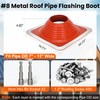 #8 Metal Roof Pipe Flashing Boot, Metal Roofing Pipe Flashing