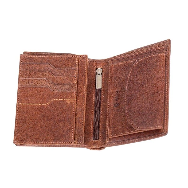 MIKA 42221 - Genuine Leather Wallet in Portrait Format, Wallet