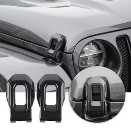 Voodonala para Jeep JL ABS cierres para capó, hebilla del motor, cierre de capó, cubierta del motor, cubierta de protción para Jeep Wrangler JL JLU Gladiator JT 2018-2024 + accesorios exteriores 2