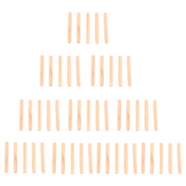 Gegong Hardwood Fluted Dowels | M6 Wood Pins | 30mm 40mm 50mm | Cabinet Drawer Repair Rods | 50pcs Craft Supplies (M6*50(50PCS))