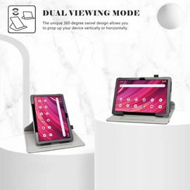 LiuShan Compatible with BLU M10L Plus Rotation Case,360 Degree Rotation Stand PU Cover for 10.1" BLU M10L Plus Tablet（Not Fit 10.1" BLU M10L Pro）,Black