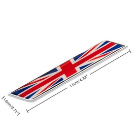 1 Pair British Flag Car Stickers-2 Rhomboid Shape UK Metal Flags Union Jack Cars Decals, 4.33inch Emblem Vehicle Decal Badge Sticker for Vehicles, Truck, SUV, Sedan, Motorcycle and Van