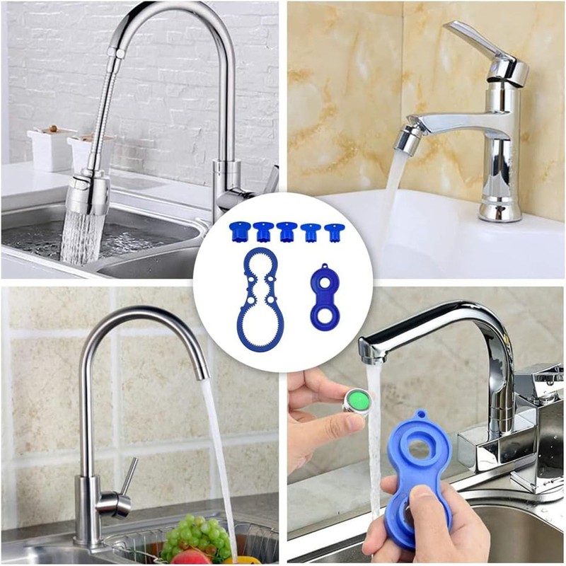 Taicols Aerator Key, 7 Pcs Faucet Aerator Removal Tool Faucet