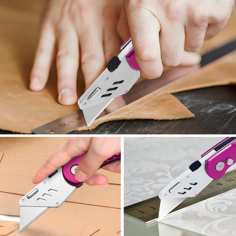 Vickay Folding Utility Knife, Box Cutter with 5 SK5 Quick