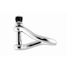 Edelstahl Schäkel gedrehte Form ø 6 mm, A4 AISI 316