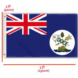 3×5 FT Canada Vancouver Island Flag, Large 100D Canadian BC City Outdoor Banner,Doube Side Printing Decor For Patio Garden With Brass Gromment
