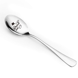 Funny Spoon Engraved for Women Men Kids - Tea Party Favors - Alice in Wonderland Gifts for Women Teens Friends - Perfect Gifts for Birthday/Valentine/Christmas(Drink Me)