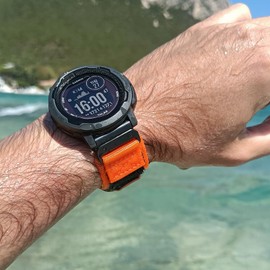 Military Watch Band Compatible with Garmin, 20mm Wide Hoop and Loop Nylon Quick Fit Strap for Fenix 8 43mm /7S/7S Pro/6S/6S Pro/6S Sapphire/5S/5S Plus, Instinct 2S, Descent MK1S/2S, D2 Delta S, Approach S70-42mm