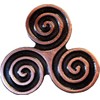 GBJUK Triskelion Triple Spiral Celtic Wiccan Triskele Neolithic Pin Badge