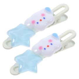 WOONEKY 2pcs Cute Cloud and Star Hair Clips for Kawaii Barrettes for Teens Lightweight and Stylish Hair Accessories for Side Bangs Durable and Versatile Design