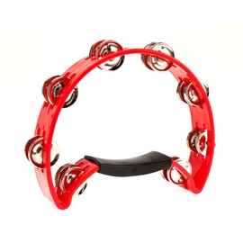Music Treasures Co. 10" Red Half Moon Tambourine