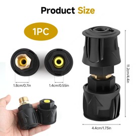 2 Pack High Pressure Quick-Fitting Adapter for Karcher M22 14mm Quick Connect Hose to Gun Adapter, Compatible with Karcher K2 K3 K4 K5 K6 K7 Pressure Washer, Female Fittings