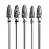 Fantexy 10pcs Ceramic Nail Drill Bits, 3/32 Inch Professional Tungsten