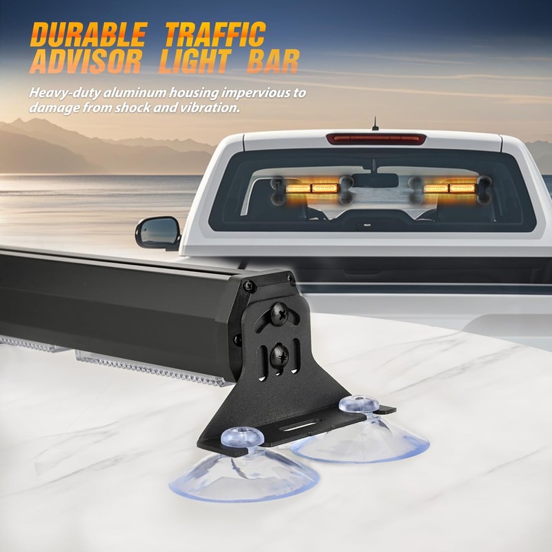 Nilight 40LED Amber Emergency Strobe Traffic Advisor Light Bar with