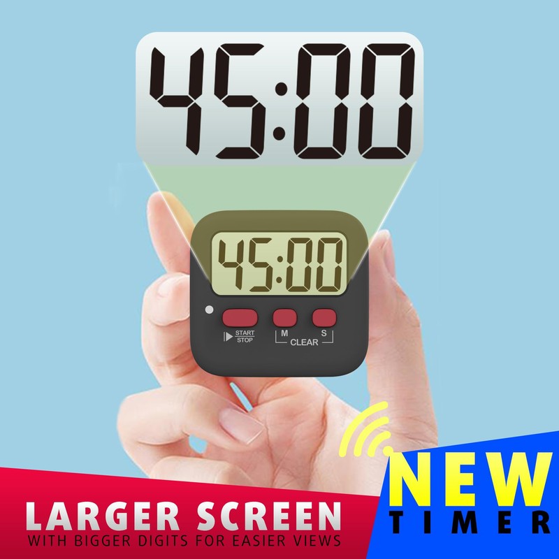 Antonki Timer, 2 Pack Timer for Kids, Kitchen Timers, Digital