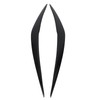 2 Pcs Headlight Eyebrow Glossy Black Trim Left Right Eyelid