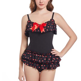 Landofgenie Women Cotton Romper Onesie One-Piece Pajamas Bodysuit for Womens Black M