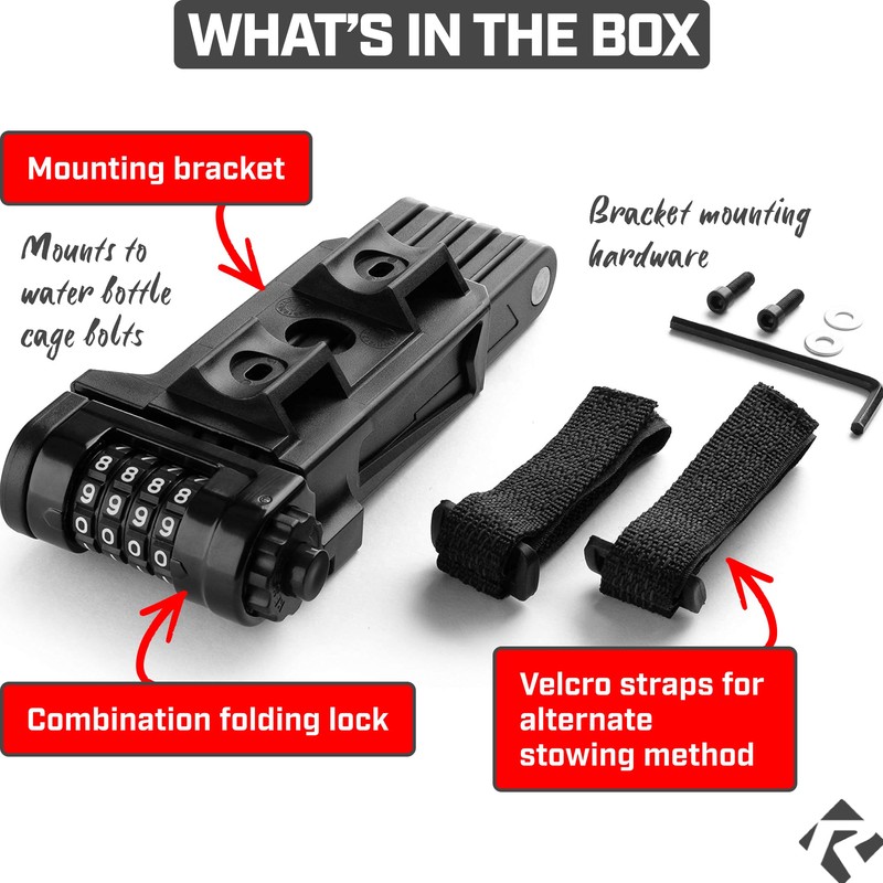 Revere Folding Bike Lock – Heavy-Duty Anti-Theft Hardened Steel, Rust-Proof,