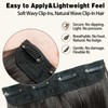 Wavy Clip in Hair Extensions 16 Inch Black Brown 4Pcs