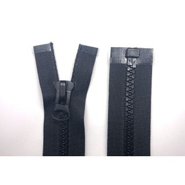 Black Plastic Teeth No.8 Zips Open End Various Lengths Zipper (8.2 inch - 21 cm)