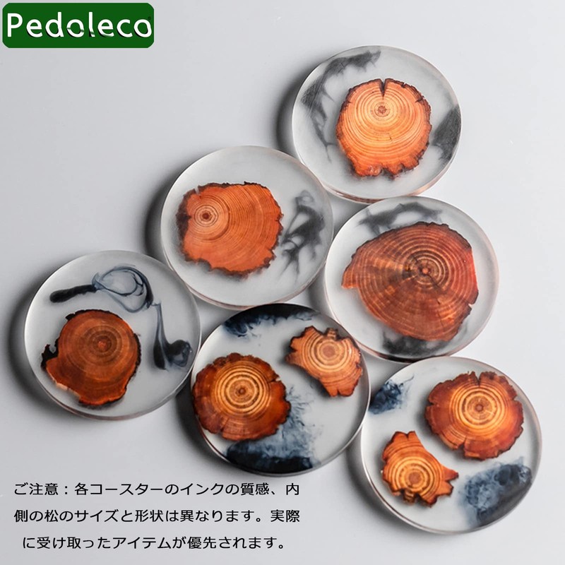 Pedoleco Coasters Set of 6 with Storage Case for Crafts,