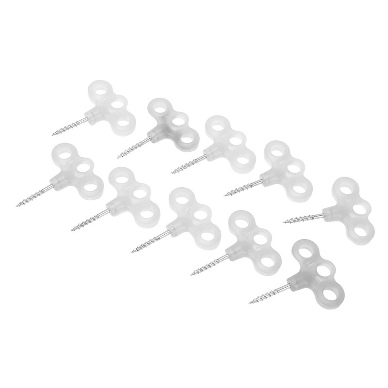10pcs Luminous Camping Tent Pegs Set ABS 3 Hole Screw