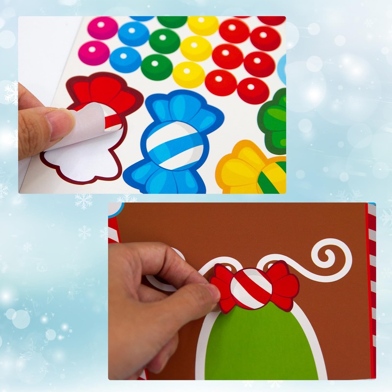 Make A Gingerbread House Stickers Christmas Stickers for Kids Holiday