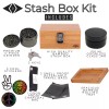 Premium Bamboo Smell Proof Stash Box with Lock - Storage