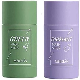 Té Verde Limpiadora Mascarilla SóLida Limpiadora De Acné Belleza Piel Té Verde Planta Hidratante Mascarilla SóLida Stick Mascarilla Limpia Mascarilla De Barro Control De Aceite Espinillas Reducir Los Poros Mascarilla De Frotis