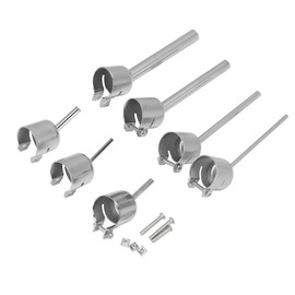 ASHATA Hot Air Gun Nozzle,7PCs/ Set Steel Hot Air Gun Nozzle,Hot Air Gun Heat Resisting Nozzles Tool 10x10mm/ 8x8mm/ 5x5mm/ 4x4mm/ 3x3mm,for 850 Series Hot Air Soldering Station