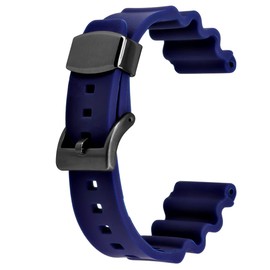 YISIWERA - Correas de silicona de goma de 20 mm, negro, naranja, azul, verde, gris, rojo, ligero, de repuesto, negro, plateado, soporte de acero inoxidable para hombres y mujeres, YSYDE22