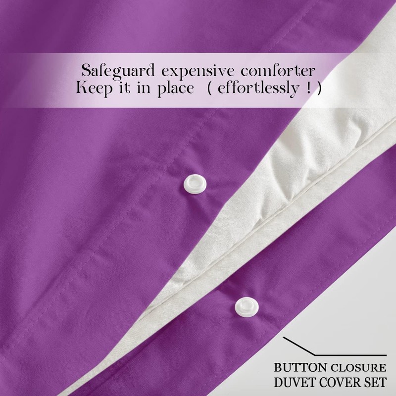 Sapphire Collection Plain Duvet Cover With Pillow Case Non Iron