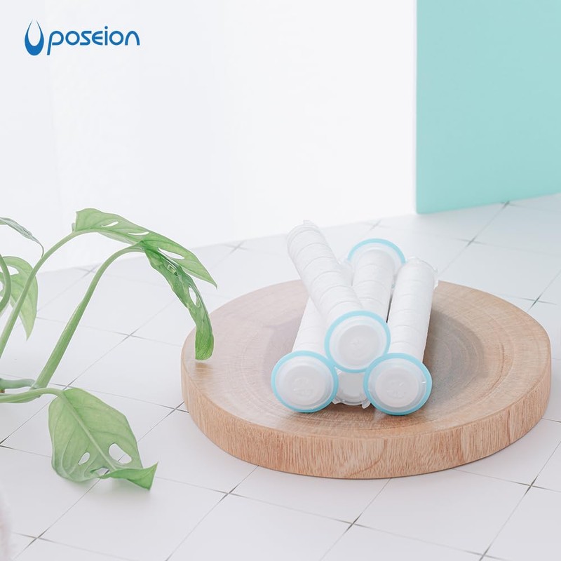 POSEION Shower Head Sediment Filter – 4 Replacement Showerhead Filters
