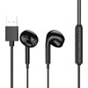 USB Earphones with Microphone for PC, USB Computer Headphone with