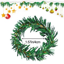 Christmas Napkin Rings Set of 12 - Small Artificial Pine Needles Wreath Christmas Napkin Holder, Holiday Christmas Napkin Rings for Banquet Table Decorations