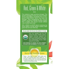 Davidson's Tea Red, Green & White Blend, 25-Count Tea Bags, 1.41 Oz (Pack of 6)