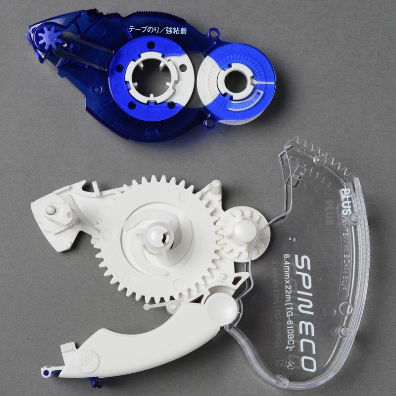 Plus TG-610BC Tape Glue, Large Capacity, Spin Eco Body, Blue,