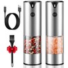 Rechargeable Electric Salt and Pepper Grinder Set - Extra Large