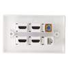 Ethernet Wall Plate, 6 Port Keystone Jack Wall Plate with