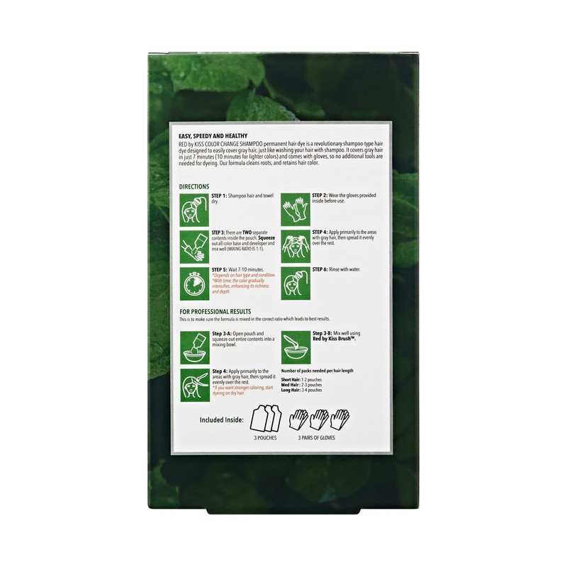 Red by Kiss Color Change Shampoo – Permanent Hair Color